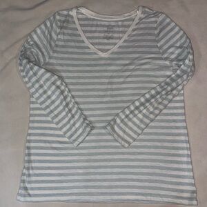 Sonoma Women's Long Sleeve Striped‎ Tee